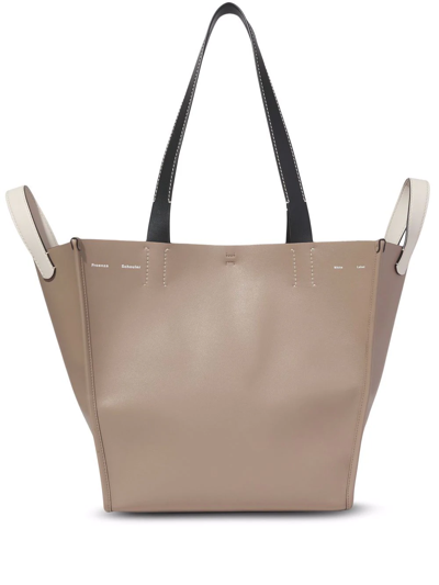 Proenza Schouler White Label Xl Mercer Leather Tote Bag In Grey