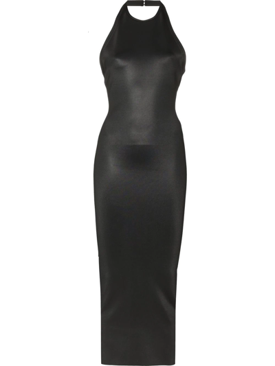 Alexander Wang Rear-slit Halterneck Dress In Black | ModeSens