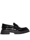 Alexander Wang Carter Lug 45 Loafers In Black Leather In Black