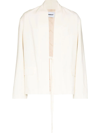 Ambush Tie-front Wool Jacket In Neutrals