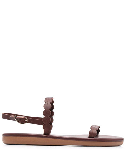Ancient Greek Sandals Aroula Leather Sandals In Brown
