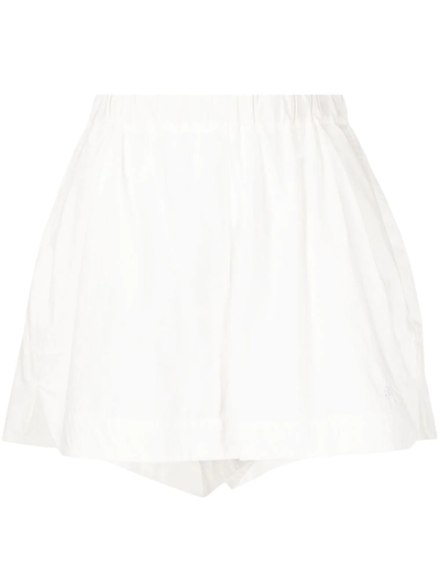 Bondi Born Ios High-waisted Cotton Shorts In Pearl