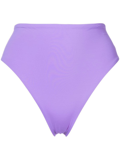 Bondi Born Poppy High-rise Bikini Bottoms In Purple
