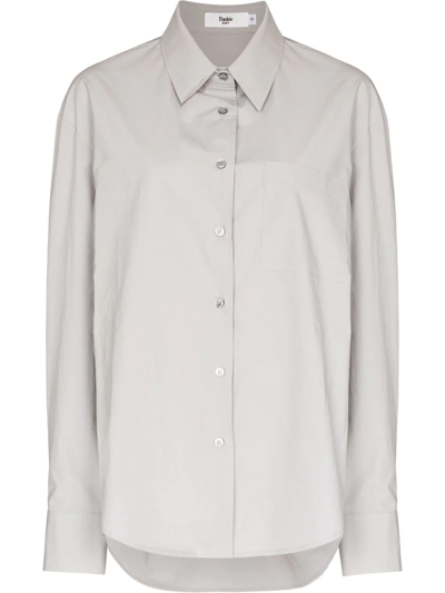 The Frankie Shop Lui Organic Cotton Poplin Shirt In Neutral