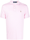 Polo Ralph Lauren Custom Slim Fit Soft Cotton Polo Shirt Man Polo Shirt Pink Size Xxl Cotton In Pink
