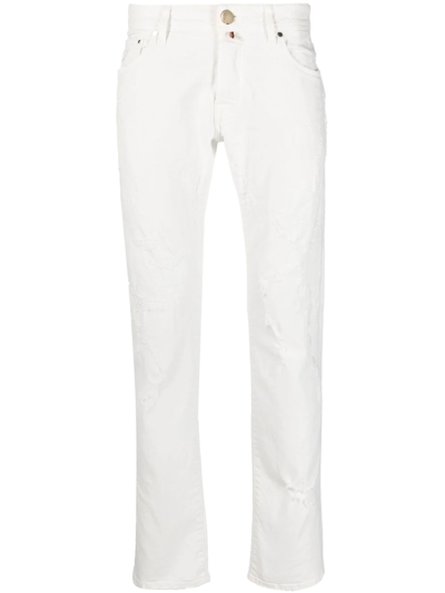 Jacob Cohen Low-rise Slim-fit Jeans In White