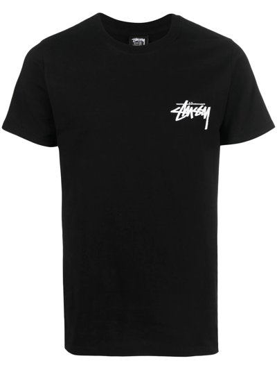 Stussy Logo-print T-shirt In Animal Print