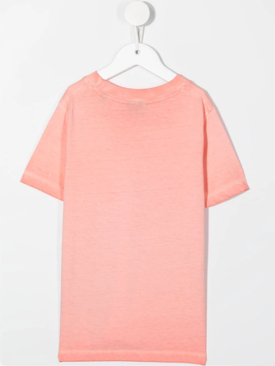 Scotch & Soda Kids' Chest-pocket Organic Cotton T-shirt In Pink