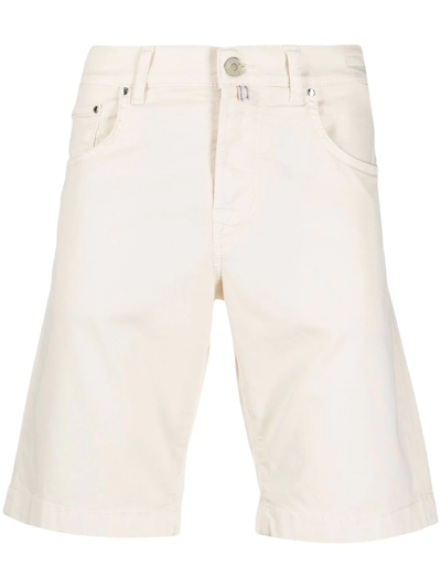 Jacob Cohen Four-pocket Buttoned Bermuda Shorts In White
