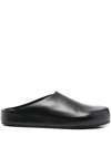 STUDIO NICHOLSON ROUND-TOE LEATHER SLIPPERS