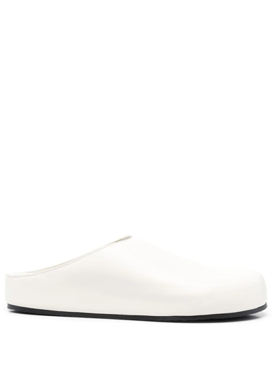 Studio Nicholson Round-toe Leather Slippers In White