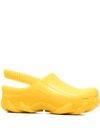 Gcds Embossed-logo Slingback Clogs In Yellow
