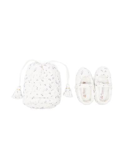 Bonpoint Babies' Graphic-print Crib Shoes In Neutrals