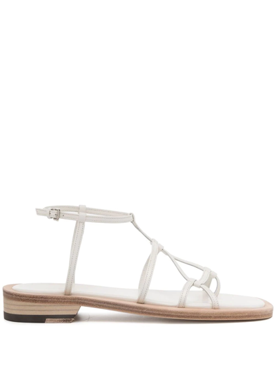 Low Classic Open-toe Leather Sandals In White