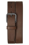 SHINOLA MACK LEATHER BELT