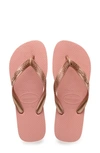 Havaianas Top Tiras Flip Flop In Rose Nude