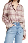 TREASURE & BOND PLAID BOYFRIEND SHIRT