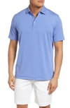 Peter Millar Men's Drum Performance Jersey Polo Shirt In Blue Batik