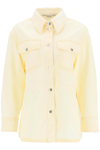 Stella Mccartney Denim Shirt Jacket In Yellow