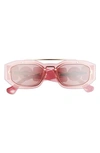 Versace Irregular 51mm Rectangular Sunglasses In Pink