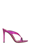 Alexandre Vauthier Women's Metallic Croc Embossed Leather Sandals In Viola