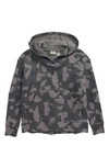 Zella Girl Kids' Cara Fleece Hoodie In Grey Magnet Camo