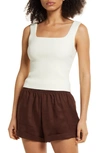 Reformation Off-white Julia Tank Top In Ivory