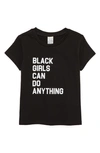 TYPICAL BLACK TEES KIDS' BLACK GIRLS CAN DO ANYTHING GRAPHIC TEE