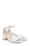 Agl Attilio Giusti Leombruni Crochet Ankle Strap Sandal In White-white