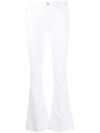 7 For All Mankind Slim Illusion Dojo High Rise Wide Leg Jeans In Luxe White In White