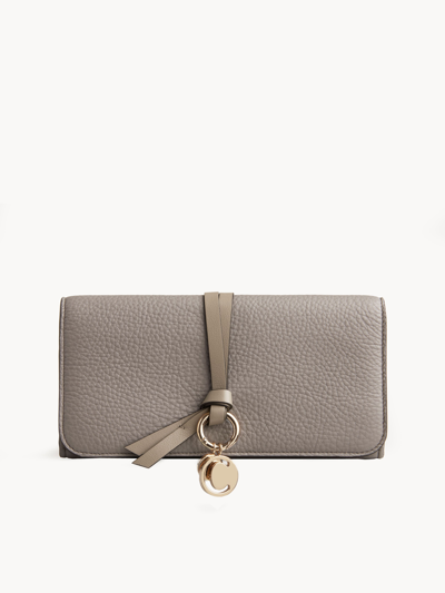 Chloé Alphabet Wallet With Flap In Grey