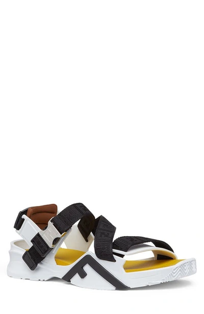 Fendi Ff Flow Sandal In Black