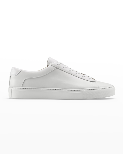 Koio Capri Leather Low-top Sneakers In Pebble