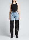 Nili Lotan Coana Ribbed Cotton-jersey Tank Top In Black