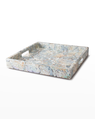 Ladorada 16" Mother-of-pearl Square Tray