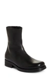 Our Legacy Ankle Boots With Smooth Leather Finish And Side Zipper In Black