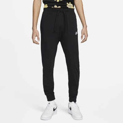 Nike Men's  Sportswear Club Jersey Jogger Pants In Black