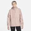Nike Sportswear Essential Repel Women's Woven Jacket In Pink Oxford/white