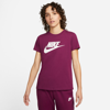 Nike Sportswear Essential T-shirt In Sangria,white