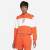 Nike Sportswear Logo Crop Hoodie In Orange