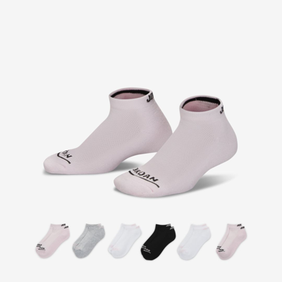 Jordan Big Kids' Legend No-show Socks (6 Pairs) In Pink