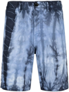 PS BY PAUL SMITH TIE-DYE COTTON SHORTS