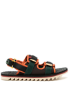 Ps By Paul Smith Touch-strap Open-toe Sandals In Black