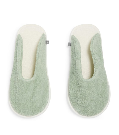 Abyss & Habidecor Egyptian Cotton Fino Slippers In Green