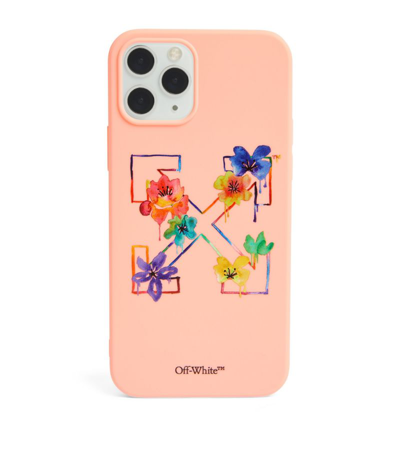 Off-white Floral Arrow Iphone 12 Pro Max Phone Case In Pink