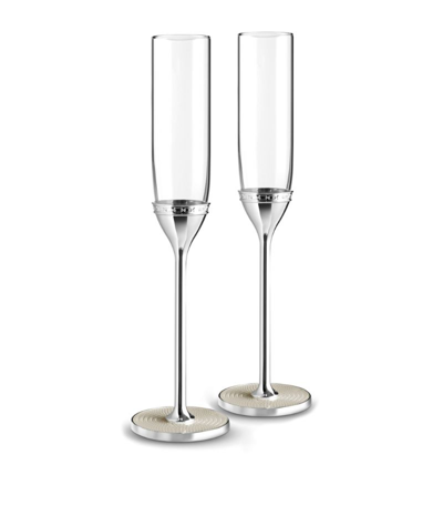 Wedgwood Vera Wang Pearl Flutes (set Of 2) In White
