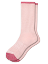 Bombas Marled Cotton Knit Calf Socks In Carnation