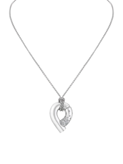 Tabayer 18k Fairmined White Gold Oera Pendant Necklace With Diamonds