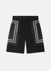 Versace La Greca Bermuda Shorts In Black