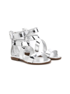 GALLUCCI METALLIC-EFFECT LEATHER SANDALS